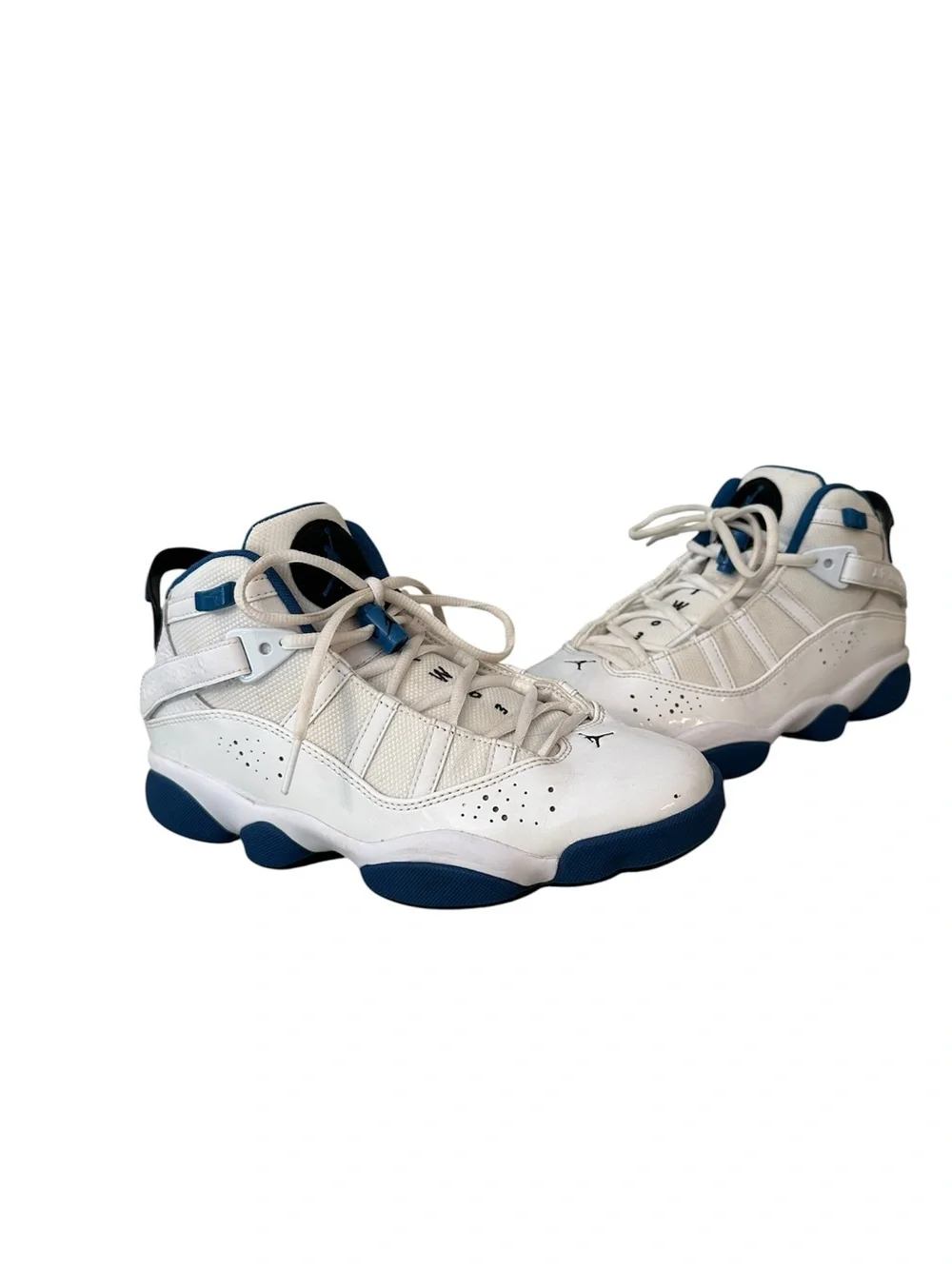 Jordan 6 Rings White Dark Marina Blue Sz 7.5 Sneakers Athletic Shoes